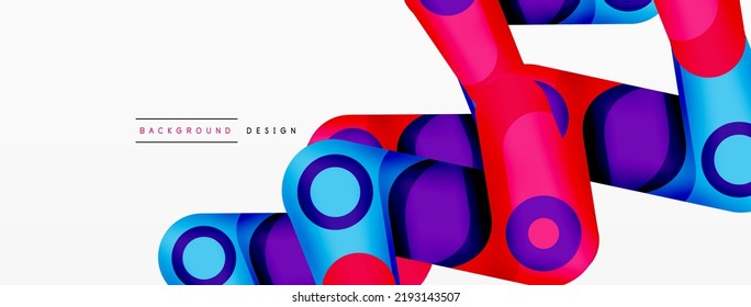 Modern stylish geometric background. Abstract round shapes composition for wallpaper, banner, background or landing