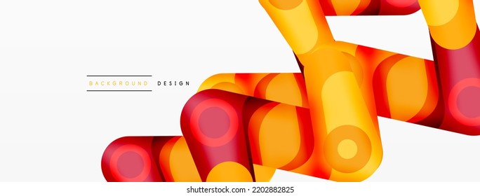 Modern stylish geometric background. Abstract round shapes composition for wallpaper, banner, background or landing