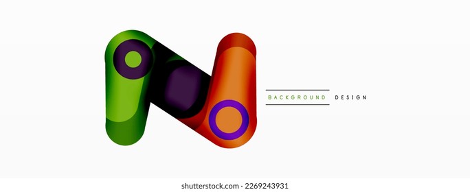 Modern stylish geometric background. Abstract round shapes composition for wallpaper, banner, background or landing