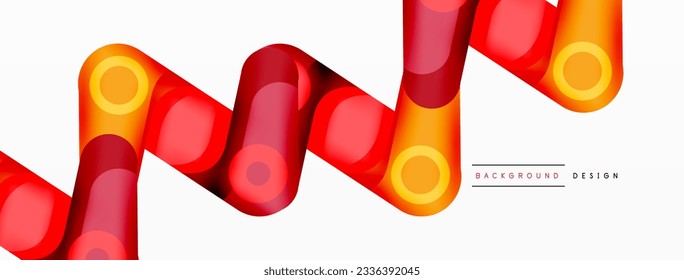 Modern stylish geometric background. Abstract round shapes composition for wallpaper, banner, background or landing