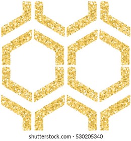 Modern stylish geometric texture with regularly 
repeating hexagons, rhombus. Vector element of graphic design.
