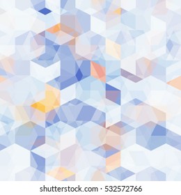 Modern stylish geometric texture with regularly 
repeating hexagons, rhombus. Vector element of graphic design.
