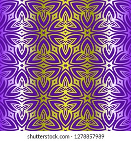 Modern Stylish Geometry Seamless Pattern Art Deco Background. Luxury Texture For Wallpaper, Invitation. Vector Illustration. Yellow, blue color.