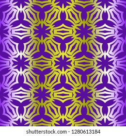 Modern Stylish Geometry Seamless Pattern Art Deco Background. Luxury Texture For Wallpaper, Invitation. Vector Illustration. Yellow, blue color.