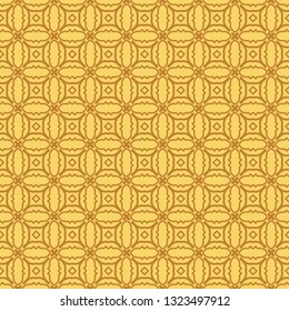 Modern Stylish Geometry Seamless Pattern Art Deco Background. Luxury Texture For Wallpaper, Invitation. Vector Illustration. Orange color.