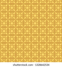 Modern Stylish Geometry Seamless Pattern Art Deco Background. Luxury Texture For Wallpaper, Invitation. Vector Illustration. Orange color.