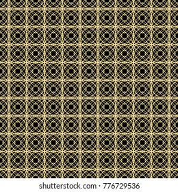 Modern stylish gold texture with rhombus or squares. Seamless tile pattern. Repeating geometry in golden color.