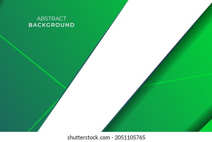 Moderno y elegante fondo verde degradado con efecto de papel.