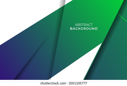 Modern stylish gradient green background with paper effect.
