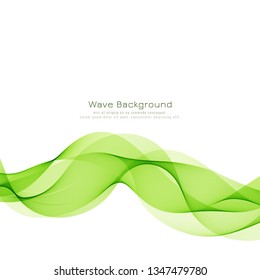 Modern stylish green wave background