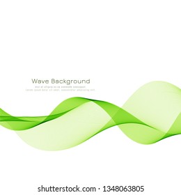 Modern stylish green wave background