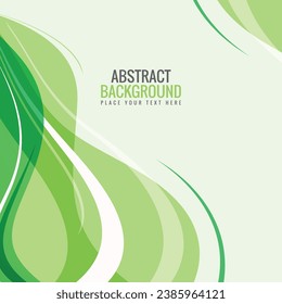 modern stylish green wave design background