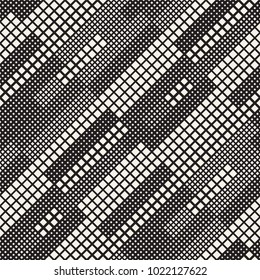 Modern Stylish Halftone Texture. Endless Abstract Background With Random Size Squares. Vector Seamless Pattern.