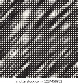 Modern Stylish Halftone Texture. Endless Abstract Background With Random Size Squares. Vector Seamless Chaotic Squares Mosaic Pattern