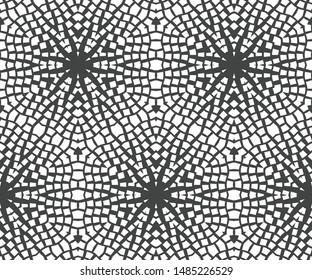 Modern Stylish Halftone Texture. Endless Abstract Background With Random Size Squares. Vector Seamless Chaotic Squares Mosaic Pattern.