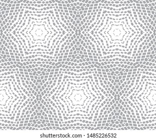 Modern Stylish Halftone Texture. Endless Abstract Background With Random Size Squares. Vector Seamless Chaotic Squares Mosaic Pattern.