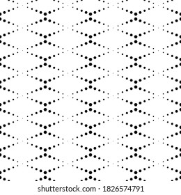 Moderne, stilvolle Halftone Textur. Endlos abstrakter Hintergrund mit zufälliger Größe. sechseckiges geometrisches Vektor-nahtloses Mosaikmuster.