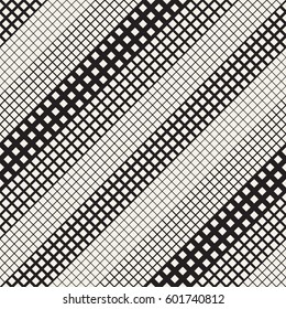 Modern Stylish Halftone Texture. Endless Abstract Background With Random Size Squares. Vector Seamless Pattern.