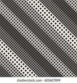 Modern Stylish Halftone Texture. Endless Abstract Background With Random Size Squares. Vector Seamless Pattern.