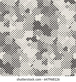 Modern Stylish Halftone Texture. Endless Abstract Background With Random Size Squares. Vector Seamless Chaotic Squares Mosaic Pattern.
