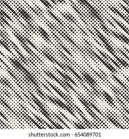 Modern Stylish Halftone Texture. Endless Abstract Background With Random Size Squares. Vector Seamless Chaotic Squares Mosaic Pattern.