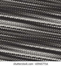 Modern Stylish Halftone Texture. Endless Abstract Background With Random Size Squares. Vector Seamless Chaotic Squares Mosaic Pattern.