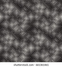 Modern Stylish Halftone Texture. Endless Abstract Background With Random Size Squares. Vector Seamless Chaotic Squares Mosaic Pattern.