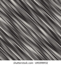 Modern Stylish Halftone Texture. Endless Abstract Background With Random Size Squares. Vector Seamless Chaotic Squares Mosaic Pattern.