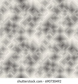 Modern Stylish Halftone Texture. Endless Abstract Background With Random Size Squares. Vector Seamless Chaotic Squares Mosaic Pattern.