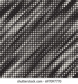 Modern Stylish Halftone Texture. Endless Abstract Background With Random Size Circles. Vector Seamless Mosaic Pattern.