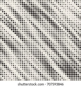 Modern Stylish Halftone Texture. Endless Abstract Background With Random Size Circles. Vector Seamless Mosaic Pattern.