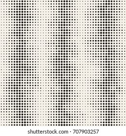Modern Stylish Halftone Texture. Endless Abstract Background With Random Size Circles. Vector Seamless Mosaic Pattern.