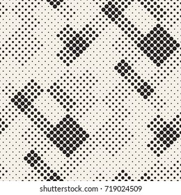 Textura estilo moderno de semitono. Fondo Abstracto Interminable Con Círculos. Patrón de mosaico sin fisuras vectorial.