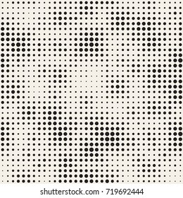 Modern Stylish Halftone Texture. Endless Abstract Background With Circles. Vector Seamless Mosaic Pattern.