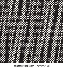 Modern Stylish Halftone Texture. Endless Abstract Background With Circles. Vector Seamless Mosaic Pattern.