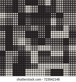 Modern Stylish Halftone Texture. Endless Abstract Background With Circles. Vector Seamless Mosaic Pattern.