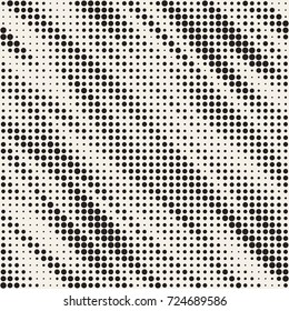 Modern Stylish Halftone Texture. Endless Abstract Background With Circles. Vector Seamless Mosaic Pattern.