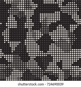 Modern Stylish Halftone Texture. Endless Abstract Background With Circles. Vector Seamless Mosaic Pattern.
