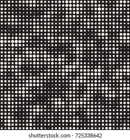 Modern Stylish Halftone Texture. Endless Abstract Background With Circles. Vector Seamless Mosaic Pattern.