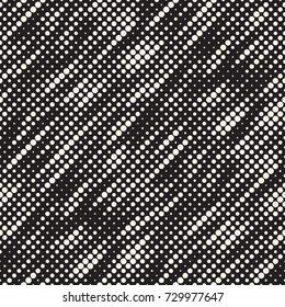 Modern Stylish Halftone Texture. Endless Abstract Background With Random Circles. Vector Seamless Mosaic Pattern.
