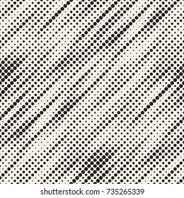 Modern Stylish Halftone Texture. Endless Abstract Background With Random Size Circles. Vector Seamless Mosaic Pattern.