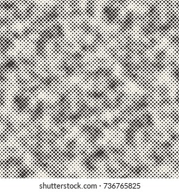 Modern Stylish Halftone Texture. Endless Abstract Background With Random Size Squares. Vector Seamless Chaotic Squares Mosaic Pattern.