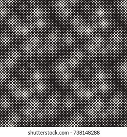 Modern Stylish Halftone Texture. Endless Abstract Background With Random Size Squares. Vector Seamless Chaotic Squares Mosaic Pattern.