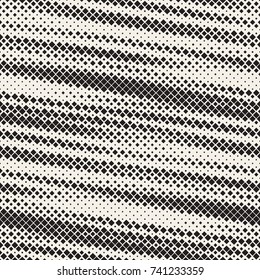 Modern Stylish Halftone Texture. Endless Abstract Background With Random Size Squares. Vector Seamless Chaotic Squares Mosaic Pattern.