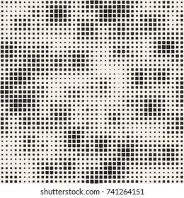 Modern Stylish Halftone Texture. Endless Abstract Background With Random Size Squares. Vector Seamless Chaotic Squares Mosaic Pattern