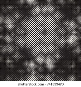 Modern Stylish Halftone Texture. Endless Abstract Background With Random Size Squares. Vector Seamless Chaotic Squares Mosaic Pattern