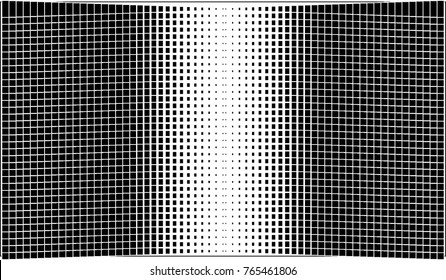 Modern Stylish Halftone Texture. Endless Abstract Background With Random Size Squares. Vector Seamless Chaotic Squares Mosaic Pattern.