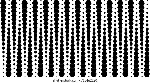 Modern Stylish Halftone Texture. Endless Abstract Background With Random Size Squares. Vector Seamless Chaotic Squares Mosaic Pattern.