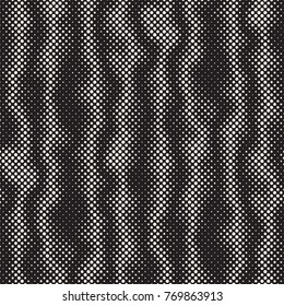 Modern Stylish Halftone Texture. Endless Abstract Background With Random Size Circles. Vector Seamless Mosaic Pattern.