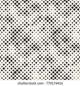 Modern Stylish Halftone Texture. Endless Abstract Background With Random Size Squares. Vector Seamless Chaotic Squares Mosaic Pattern